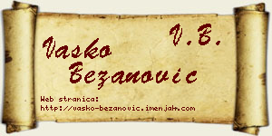 Vasko Bežanović vizit kartica